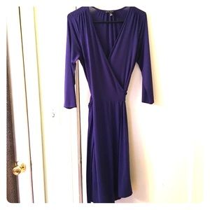 Banana Republic Purple Wrap Dress Small Tall